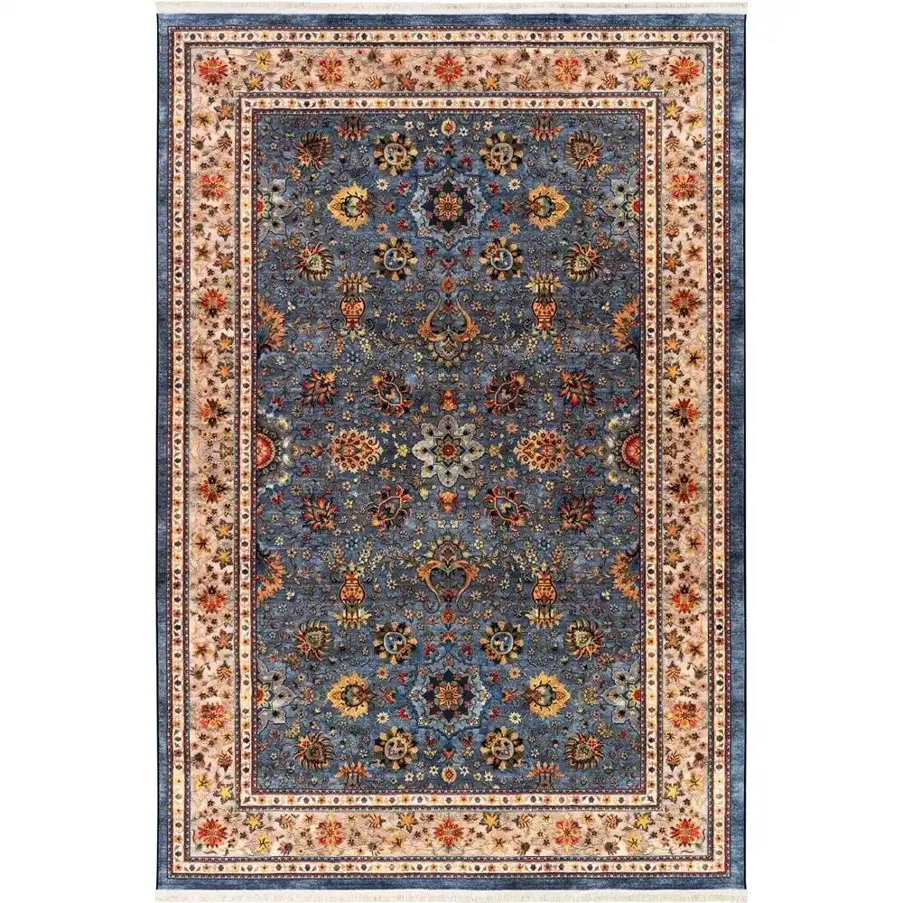 فرش ماشینی سنتی طرح 25cs0360 طوسی 1000 شانه